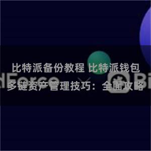 比特派备份教程 比特派钱包多链资产管理技巧：全面攻略