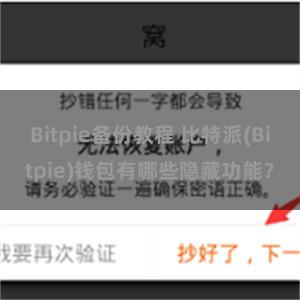 Bitpie备份教程 比特派(Bitpie)钱包有哪些隐藏功能？