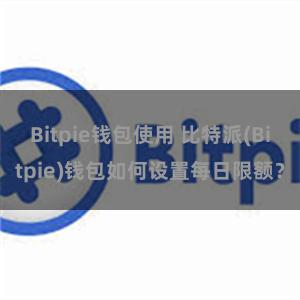 Bitpie钱包使用 比特派(Bitpie)钱包如何设置每日限额？