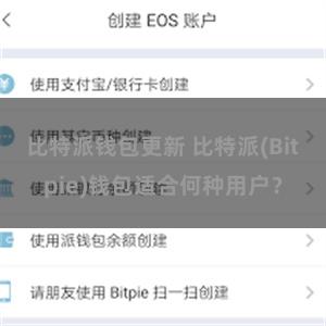 比特派钱包更新 比特派(Bitpie)钱包适合何种用户？