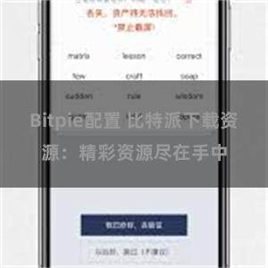 Bitpie配置 比特派下载资源：精彩资源尽在手中